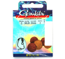 Hook Gamakatsu BKS-3513F Boilie 20cm Black # 2 2pcs 0.30mm 