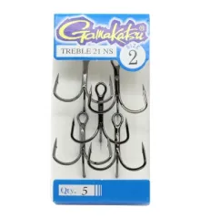 Гачок Gamakatsu потрійний Treble 21 NS EWG Black # 2 5шт
