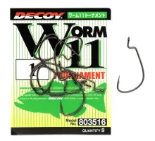Крючок Decoy Worm 11 Tournament 1, 9шт