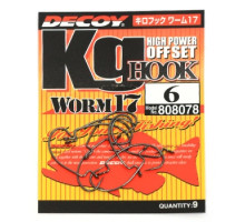 Крючок Decoy Worm 17 Kg Hook 6 9шт