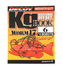 Крючок Decoy Worm 17 Kg Hook 6 9шт