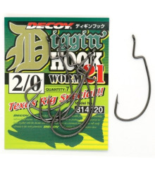 Гачок Decoy Worm21 Digging Hook #2/0 (7 шт/уп)