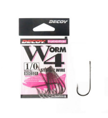 Крючок Decoy Worm 4 Strong Wire 1/0, 9 шт