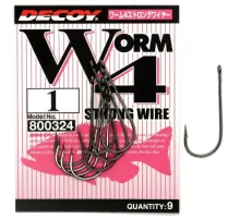 Decoy Worm 4 Strong Wire 1 Hook, 9pcs