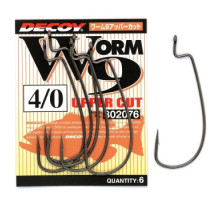 Крючок Decoy Worm 9 Upper Cut 4/0, 6шт