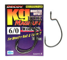 Decoy hook Worm26 Kg HOOK MAGNUM 6/0, 4 pieces