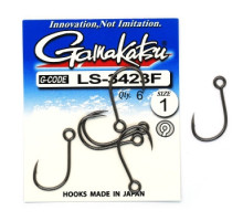Крючок Gamakatsu LS-3423F N/L Black #1 6шт