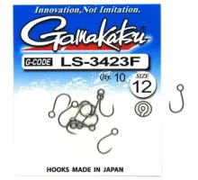 Hook Gamakatsu LS-3423F N / L Black # 12 10pcs