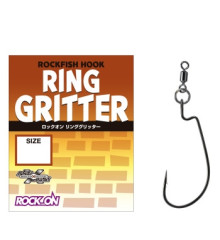 Крючок оффсетный Varivas Rock-On Ring Gritter #1 4шт.