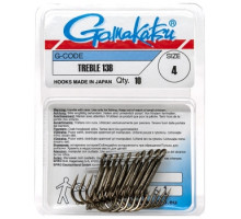 Gamakatsu Treble Hook 13B Bronze # 4 10pcs