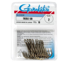 Gamakatsu Treble Hook 13B Bronze # 2 10pcs