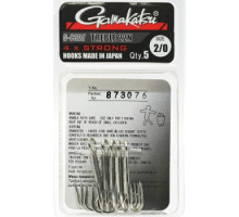 Крючок Gamakatsu тройной Treble 22  4x Strong Nickel #2/0 5шт