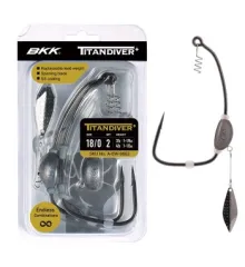 Офсетний гачок відвантажений BKK Тitan Diver+ #16/0