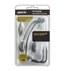 Офсетний гачок відвантажений BKK Тitan Diver+ #10/0