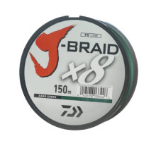 Шнур Daiwa J-Braid Х8 150м Dark Green 17.0kg 0.22mm #2.5