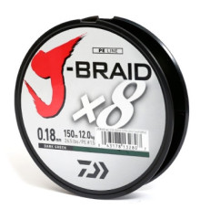 Шнур Daiwa J-Braid X8 150m Dark Green 12.0kg 0.18mm #1.5