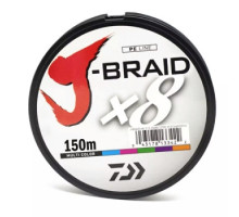 Шнур Daiwa J-Braid X8 150м Multi Color 17.0kg 0.22mm #2.5