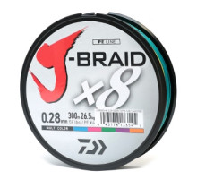 Cord Daiwa J-Braid X8 Multi Color 300m 26.50kg 0.28mm #4.0