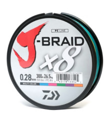 Шнур Daiwa J-Braid X8 Multi Color 300m 26.50kg 0.28mm #4.0