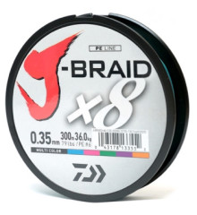 Шнур Daiwa J-Braid X8 0,35mm-300m MULTI COLOR