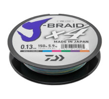 Cord Daiwa J-Braid X4E 150m Multi Color 5.9kg 0.13mm #1.0
