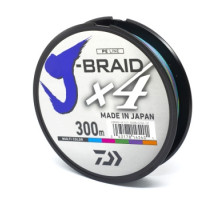 Шнур Daiwa J-Braid X4E 300m Multi Color 12.4kg 0.21mm #2.5
