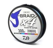 Cord Daiwa J-Braid X4E 300m Multi Color 14.4kg 0.25mm #3.0