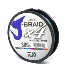 Шнур Daiwa J-Braid X4E 300m Multi Color 14.4kg 0.25mm #3.0