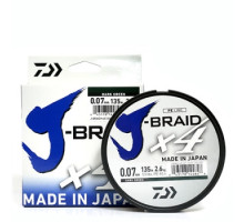 Шнур Daiwa J-Braid X4E 0,07mm-135m Dark green