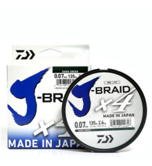 Шнур Daiwa J-Braid X4E 0,13mm 135m Dark Green