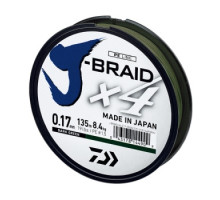 Cord Daiwa J-Braid X4E 0,17mm-270m Dark Green