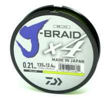 Cord Daiwa J-Braid X4E 0,21mm-135m yellow