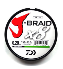 Шнур Daiwa J-Braid X8 0,2mm-150m CHARTREUSE