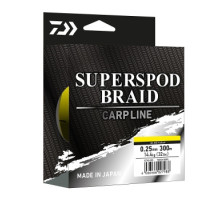 Шнур Daiwa Superspod Braid 300m Hi-Vis Yellow 14.4kg 0.25mm