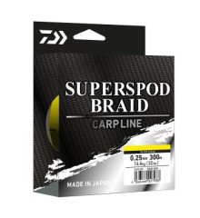 Шнур Daiwa Superspod Braid 300m Hi-Vis Yellow 14.4kg 0.25mm