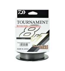 Cord Daiwa Tournament Sinking Feeder Braid 8+1 135m Steel Grey 8.3kg 0.10mm