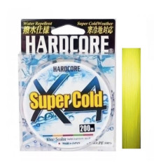 Шнур Duel Hardcore Super Cold X4 200m Hi-Vis Yellow 8.0kg 0.17mm #1.0
