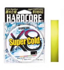 Шнур Duel Hardcore Super Cold X8 150m Hi-Vis Yellow 7.0kg 0.15mm #0.8