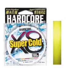 Шнур Duel Hardcore Super Cold X8 200m Hi-Vis Yellow 5.8kg 0.13mm #0.6