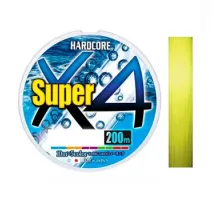 Шнур Duel Hardcore Super X4 200m Hi-Vis Yellow 8.0kg 0.17mm #1.0