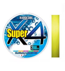 Шнур Duel Hardcore Super X4 200m Hi-Vis Yellow 9.0kg 0.19mm #1.2