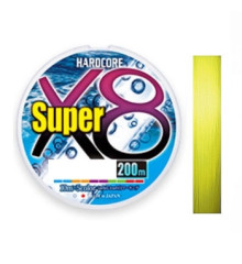 Шнур Duel Hardcore Super X8 200m Hi-Vis Yellow 5.8kg 0.13mm #0.6