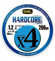  Cord Duel Hardcore X4 200m 5Color Yellow Marking 9kg 0.191mm #1.2