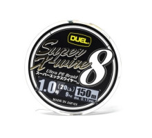 Cord Duel Super X-Wire 8 150m 0.17mm 9.0kg 5Color Yellow Marking #1.0