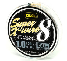 Шнур Duel Super X-Wire 8 150m 0.17mm 9kg Silver #1