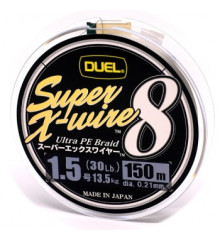 Шнур Duel Super X-Wire 8 150m 0.21mm 13.5kg Silver #1.5