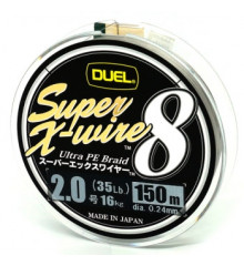 Cord Duel Super X-Wire 8 150m 0.24mm 16kg Silver #2