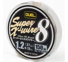 Шнур Duel Super X-Wire 8 150m 0.19mm 12kg Silver #1.2