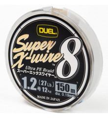 Шнур Duel Super X-Wire 8 150m 0.19mm 12kg Silver #1.2