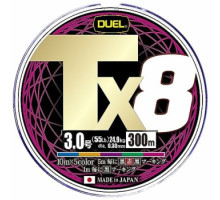 Cord Duel Tx8 300m 5Color 24.9kg 0.30mm #3.0